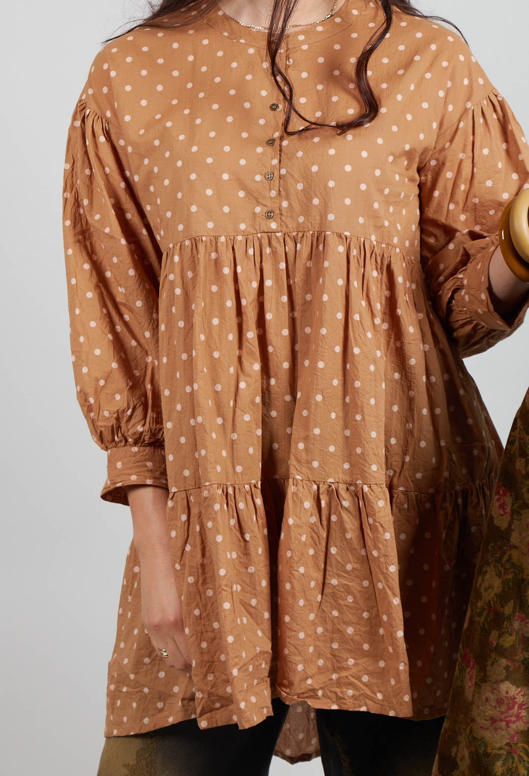 Nana Tunic in Pois Rose