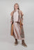 Poeti Coat in Velours Ras Fleurs Sauge