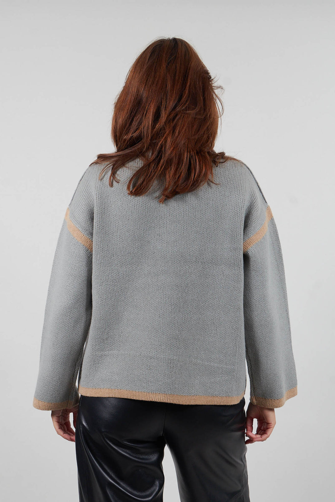 Cowl Neck Jumper in Light Sage