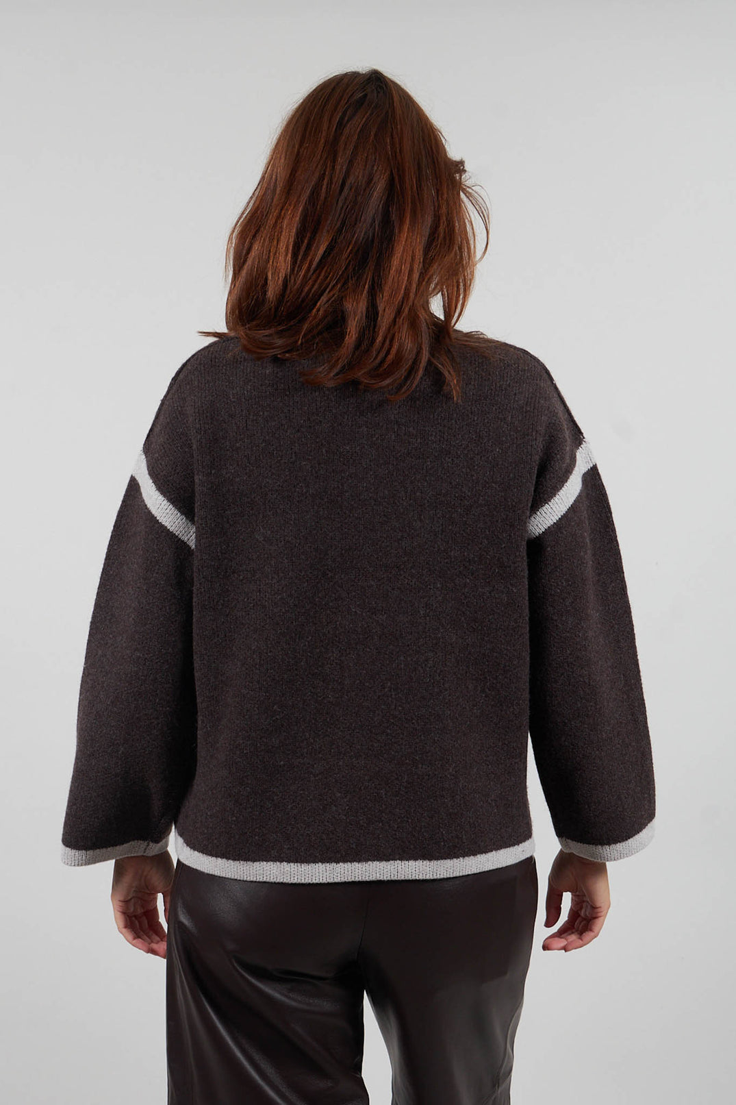 Cowl Neck Jumper in Coffee