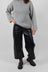 Leather Tux Trousers in Black