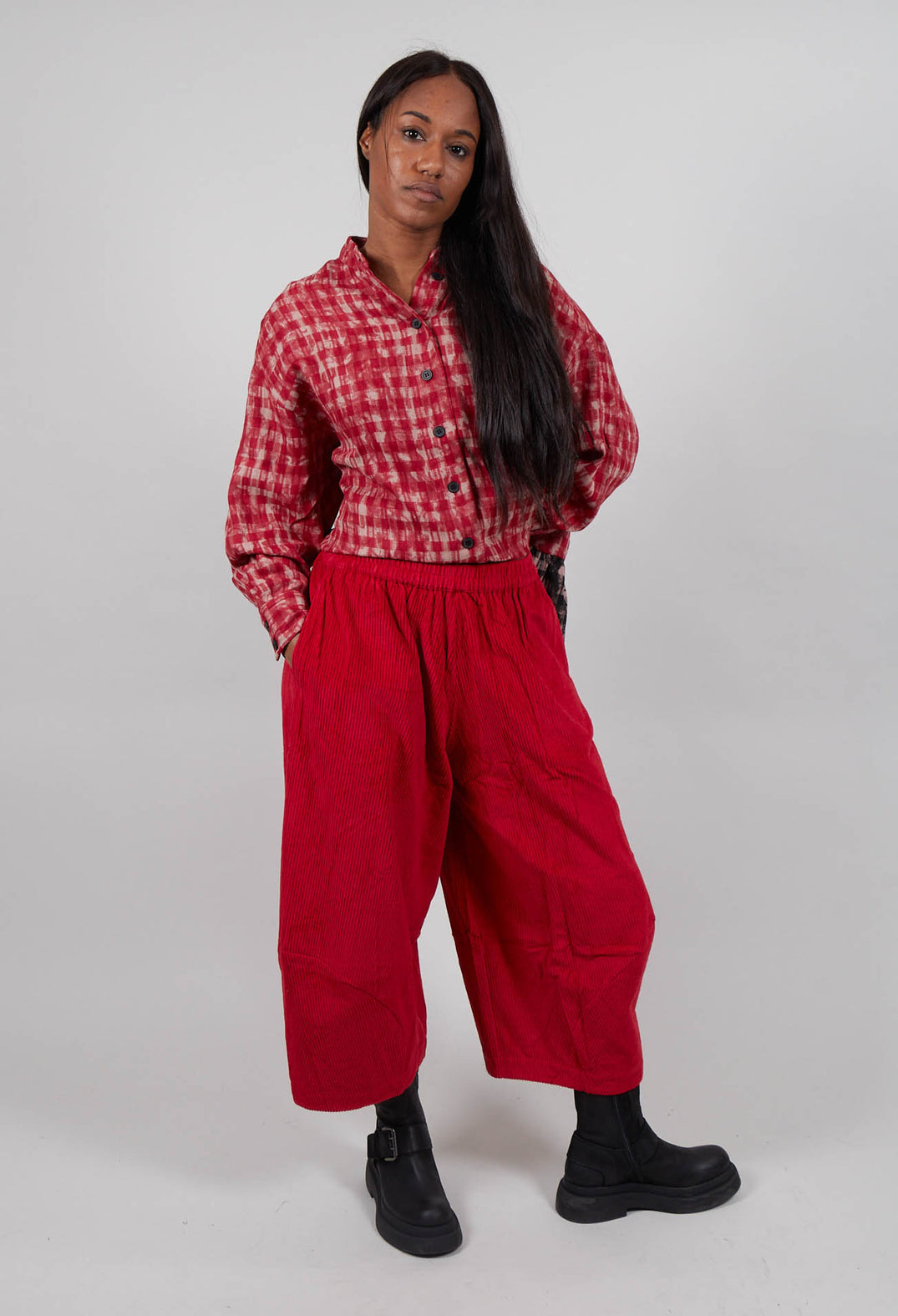 Cord Trouser in Red