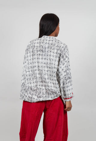 Lilo Collarless Shirt in White