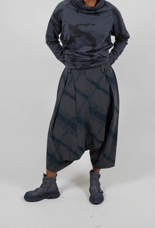 Drop Crotch Trouser in Dark Grey