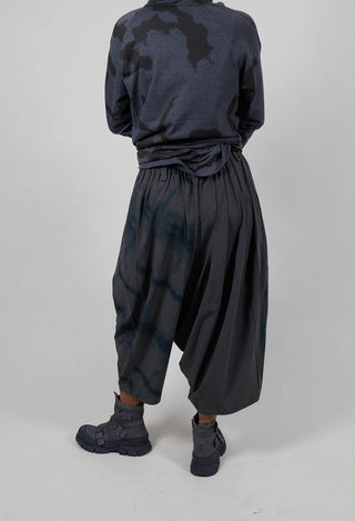 Drop Crotch Trouser in Dark Grey