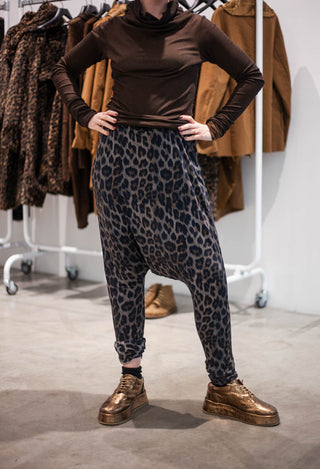 PRE-ORDER - Drop Crotch Jersey Trousers in Leo Cloud (Pictured in Leo Black Cloud) - 1140101