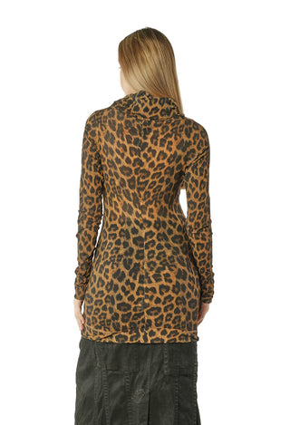 PRE-ORDER - High Neck Longline Top in Leo Black Cloud (Pictured in Leo Cloud) - 1140504