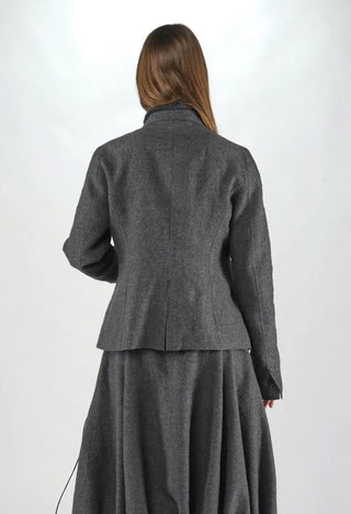 PRE-ORDER - Tailored Jacket with Drawstring Pockets in Swamp Mel - 1191105