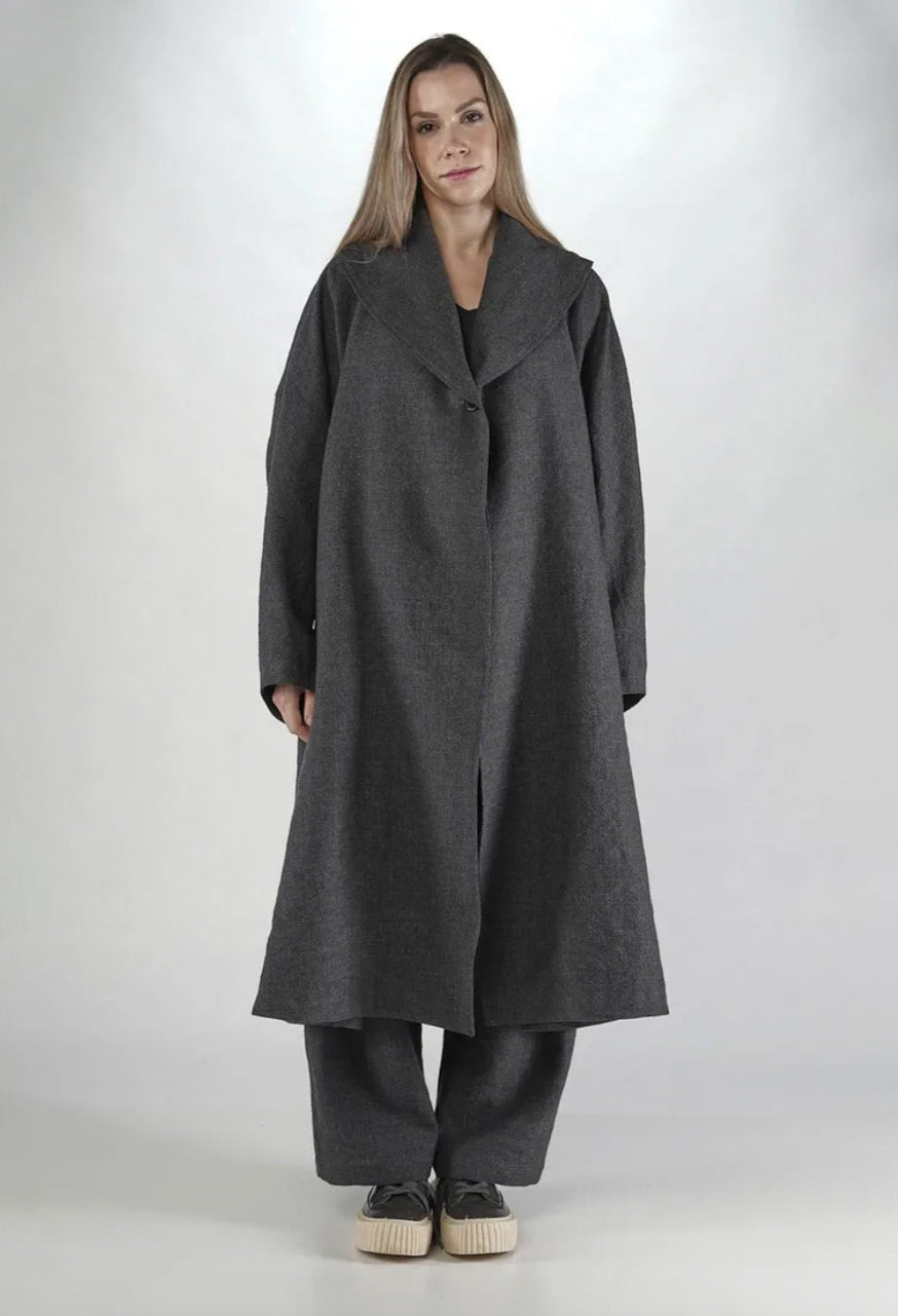 PRE-ORDER - Oversized Longline Coat in Swamp Mel - 1191207