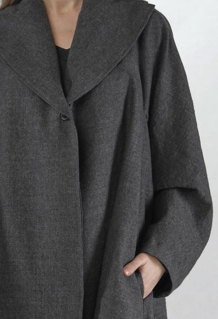 PRE-ORDER - Oversized Longline Coat in Swamp Mel - 1191207
