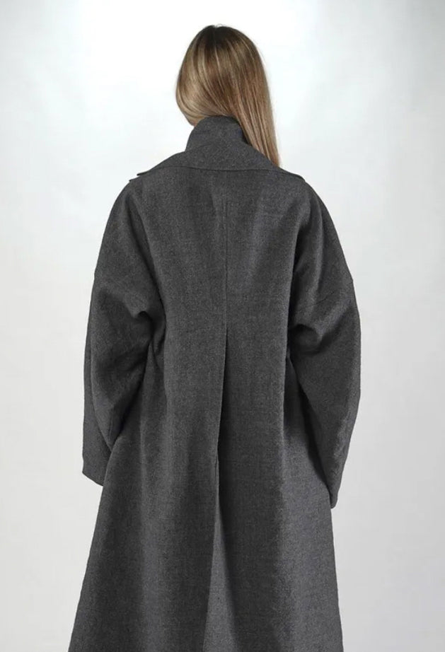 PRE-ORDER - Oversized Longline Coat in Swamp Mel - 1191207