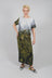 Linen Maxi Dress with Button Back in Dark Olive
