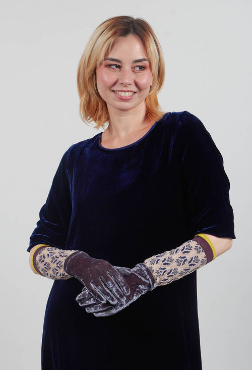Velvet Gloves in Blue Velvet