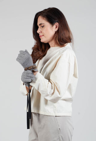 Gloves with Bow in Gris