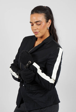 Gloves with Bow in Negro