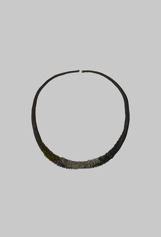 Mesh Choker with Beading in Green