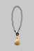Gold Pendant Necklace in Metallic Blue