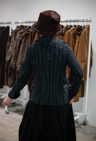 PRE-ORDER - Fitted Jacket in Ginger Cloud Stripe (Pictured in Petrol Cloud Stripe) - 1241109