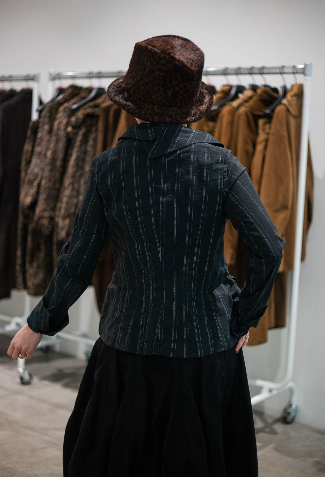 PRE-ORDER - Fitted Jacket in Petrol Cloud Stripe - 1241109