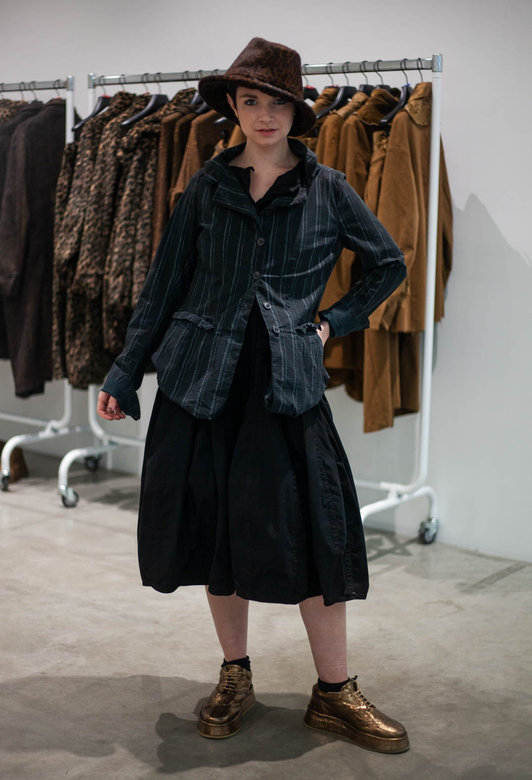 PRE-ORDER - Fitted Jacket in Ginger Cloud Stripe (Pictured in Petrol Cloud Stripe) - 1241109
