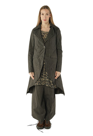 PRE-ORDER - Fitted Coat in Umbra Cloud Stripe - 1241211