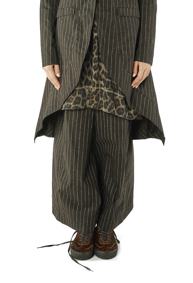 PRE-ORDER - Fitted Coat in Petrol Cloud Stripe (Pictured in Umbra Cloud Stripe) - 1241211