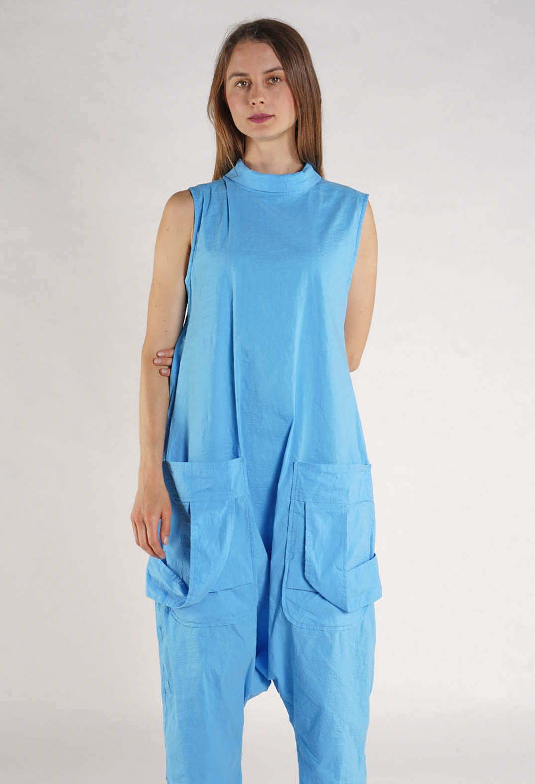 PRE-ORDER - High Neck Jumpsuit in Electric - 1241308 (Pictured in Ice)