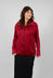 Crinkled Zipped Up Top in Red