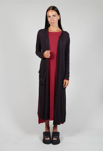 Anett Rostel Sheer Maxi Cardigan in Black | Olivia May
