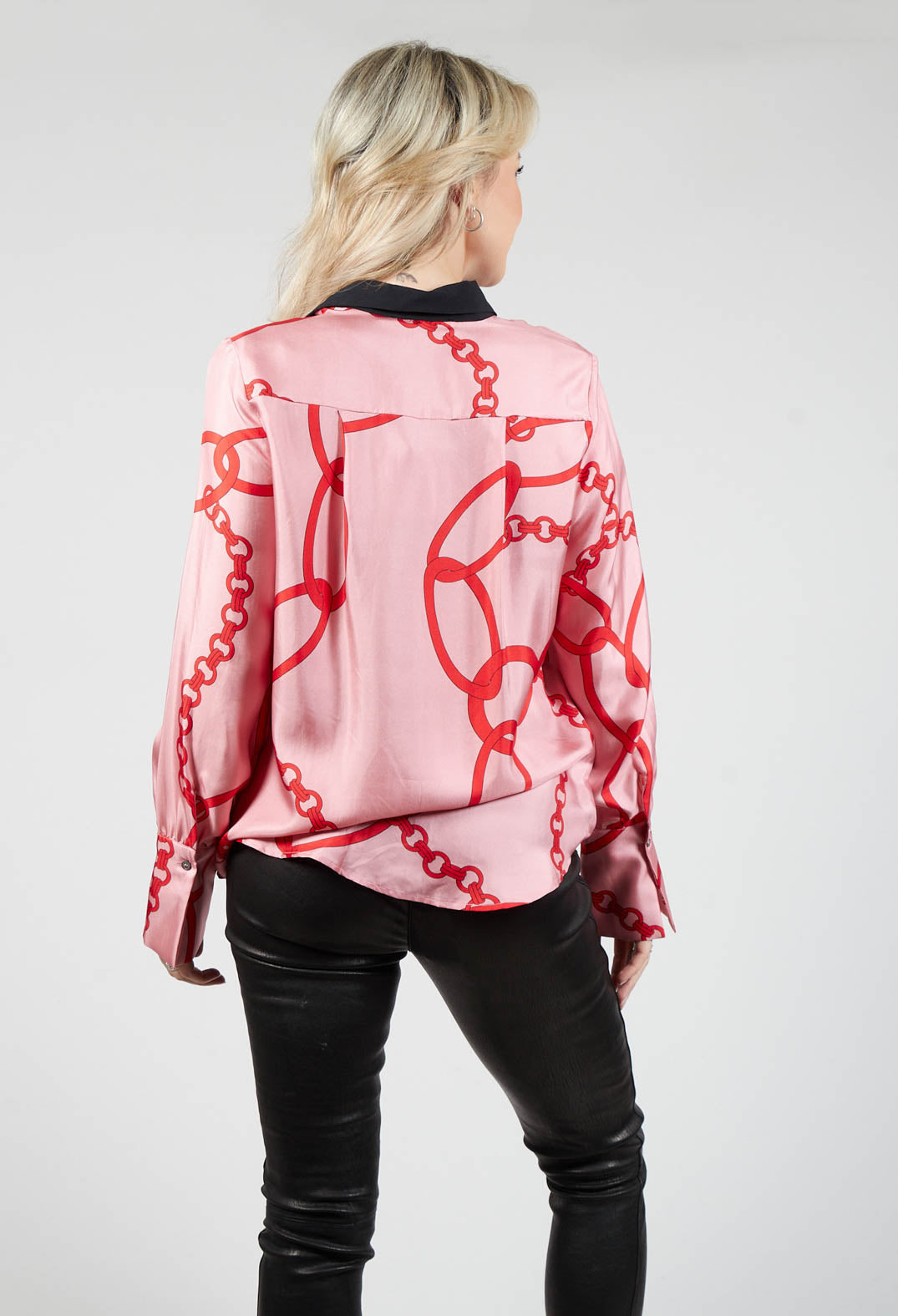 Chain Print Shirt in Pink