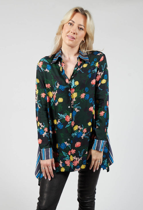 Printed Silk Shirt in Green