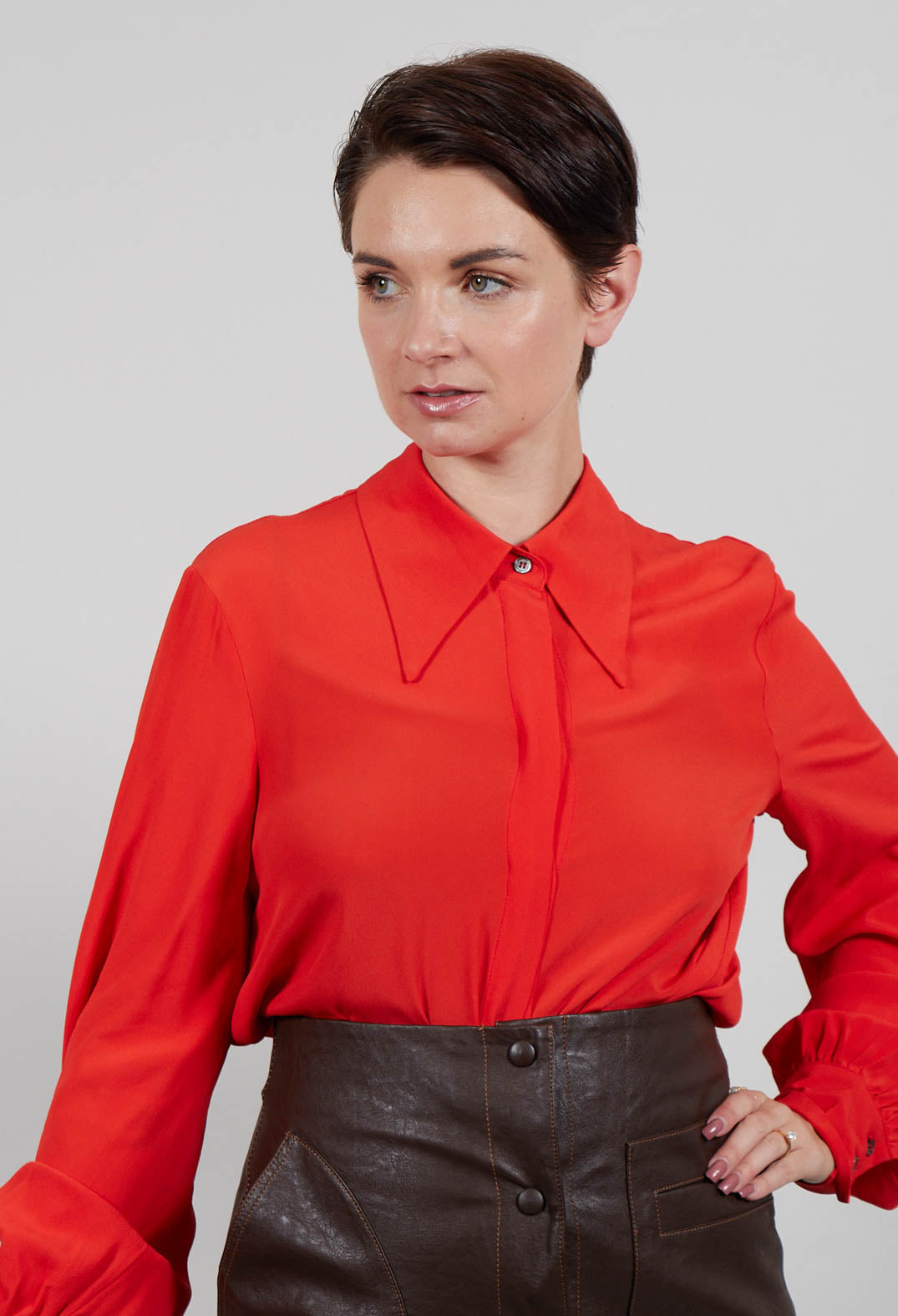 Tailored Shirt in Orange