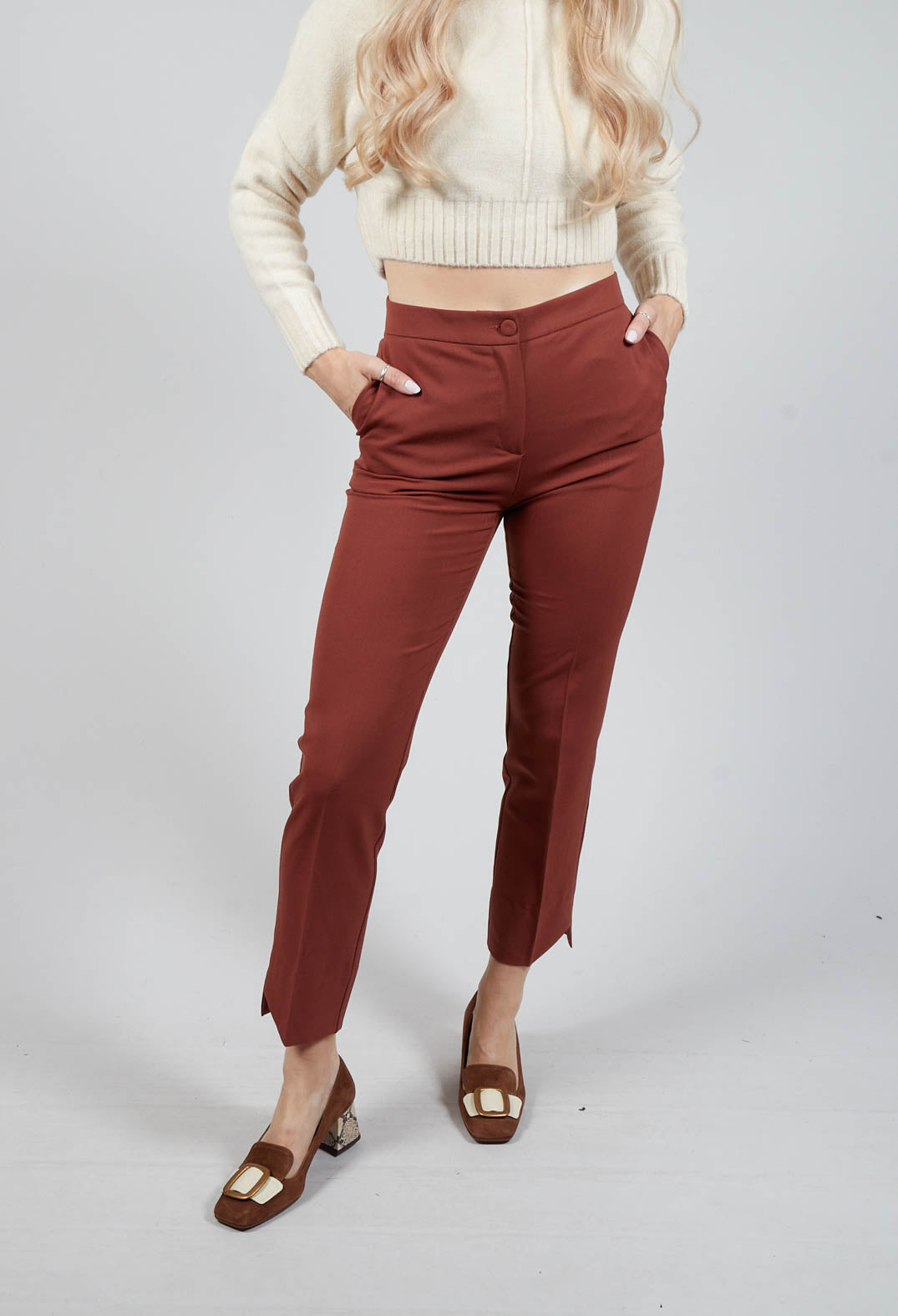 Cigarette Trousers in Rust