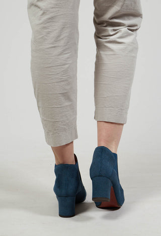 Heeled Ankle Boots in Galaxy Denim