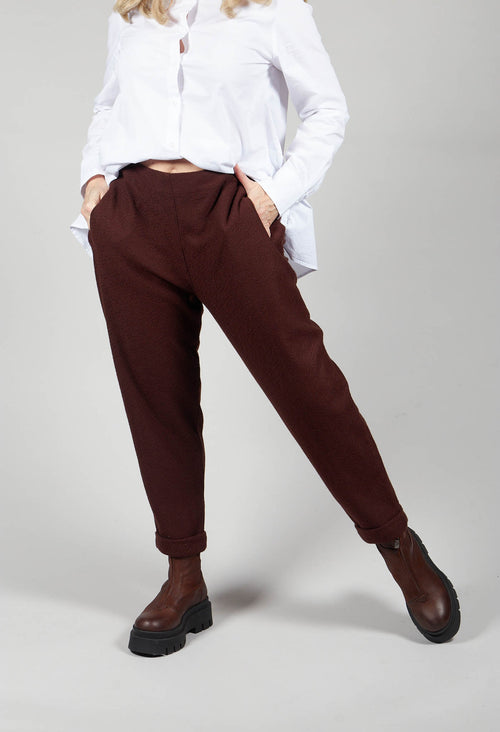 Pegged Trousers in Cognac