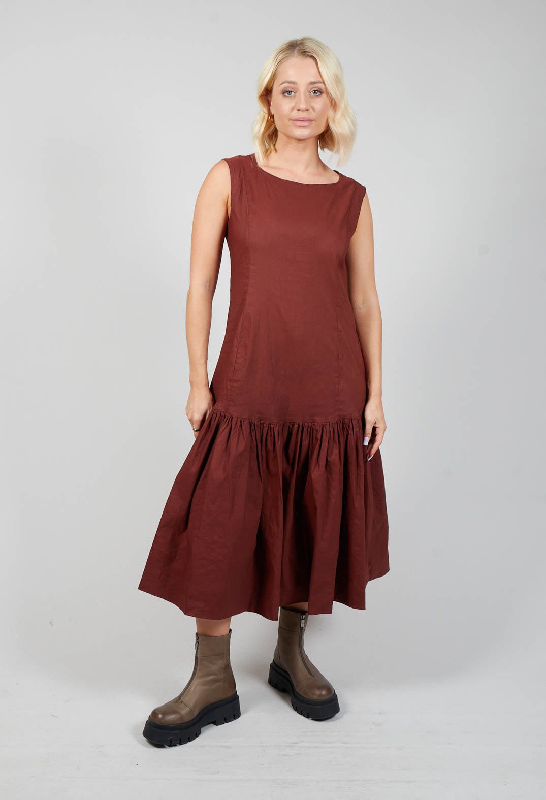 Smock Dress in Maple