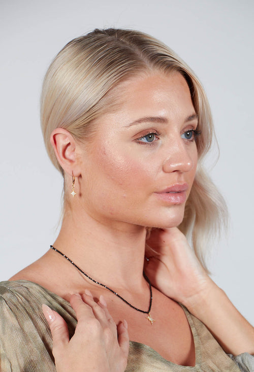 Small Starburst Earrings in Gold