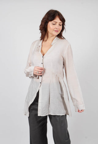 Sheer Shirt in White Clay
