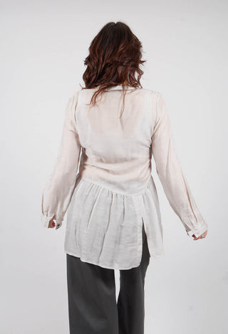 Sheer Shirt in White Clay