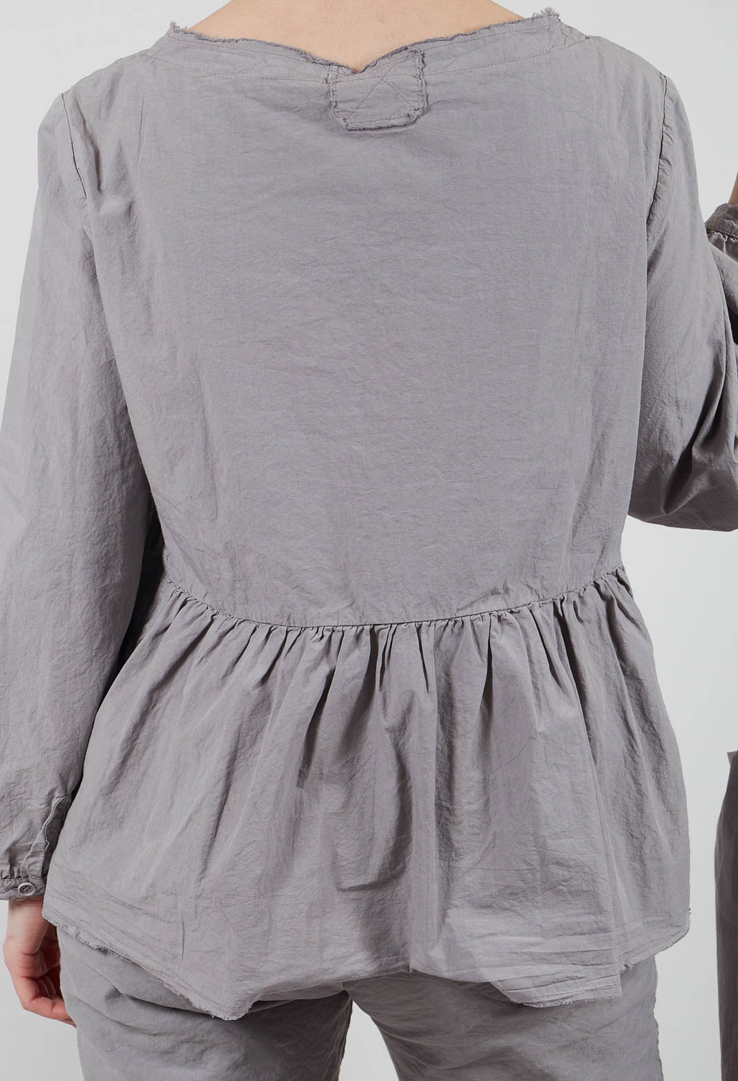 Peplum Style Shirt in Taupe