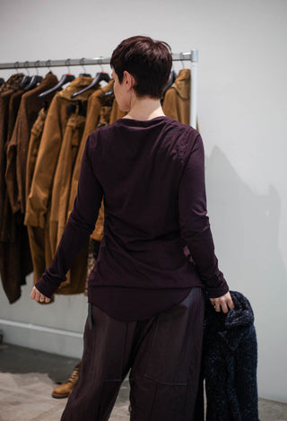 PRE-ORDER - Long Sleeve Top with Motif in Umbra Print (Pictured in Purple Print) - 1300501