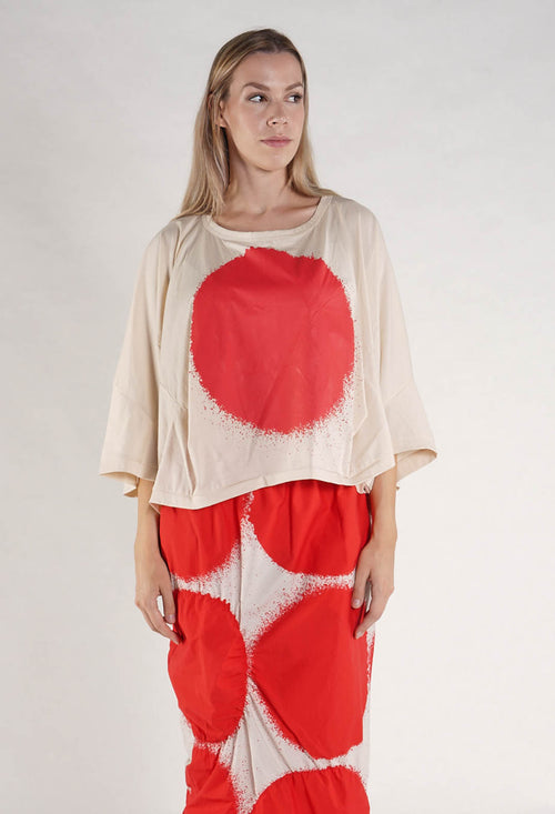 PRE-ORDER - Circle T-Shirt in Black Print - 1300502 (Pictured in Marshmallow Print with Ketchup Dot)