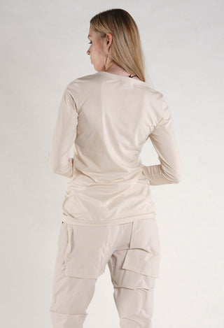 PRE-ORDER - Circle Long Sleeve T-Shirt in Marshmallow Print - 1300505 (Pictured in Marshmallow with Black Dot)