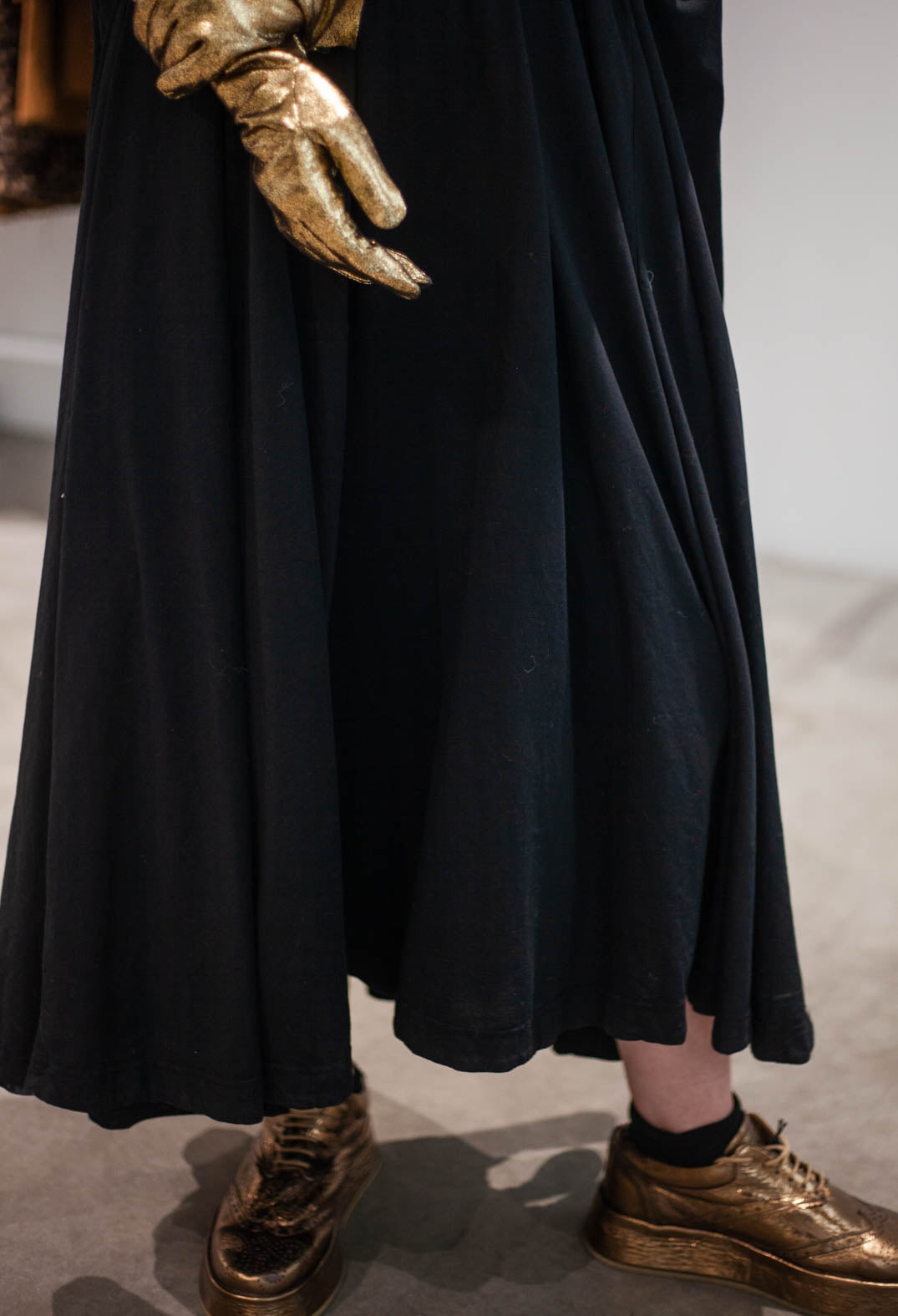 PRE-ORDER - Oversized Jersey Dress with Motif in Black Print - 1300909