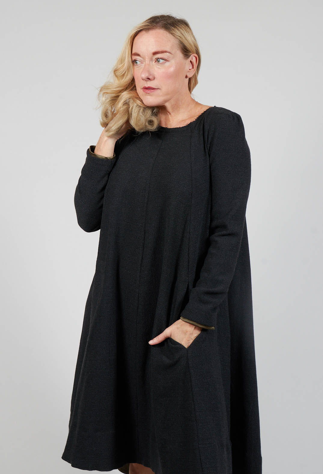 A Line Dress in Anthracite
