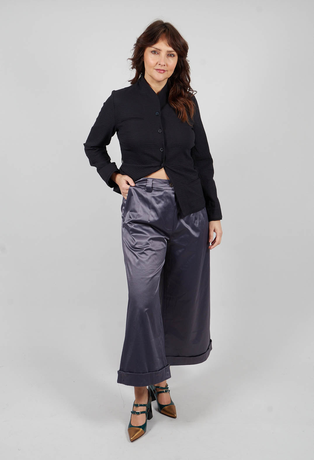 Wide Leg Culottes in Lila