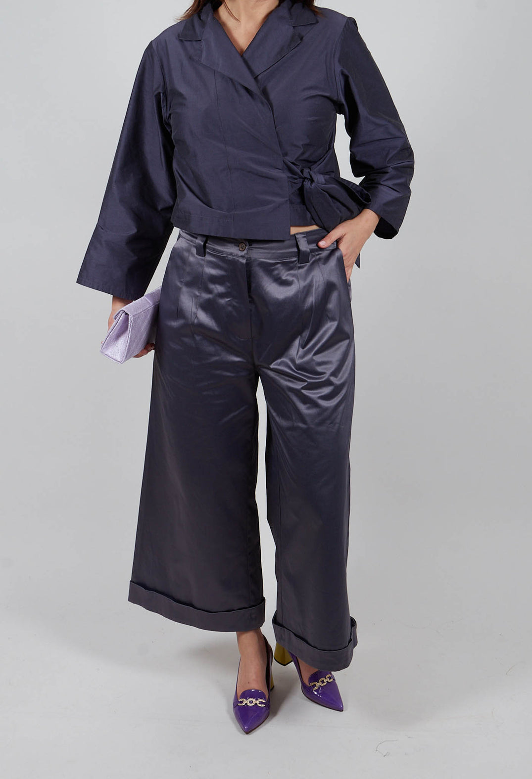 Wide Leg Culottes in Lila