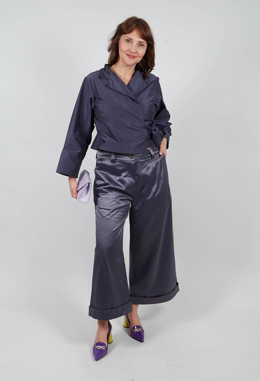 Wide Leg Culottes in Lila