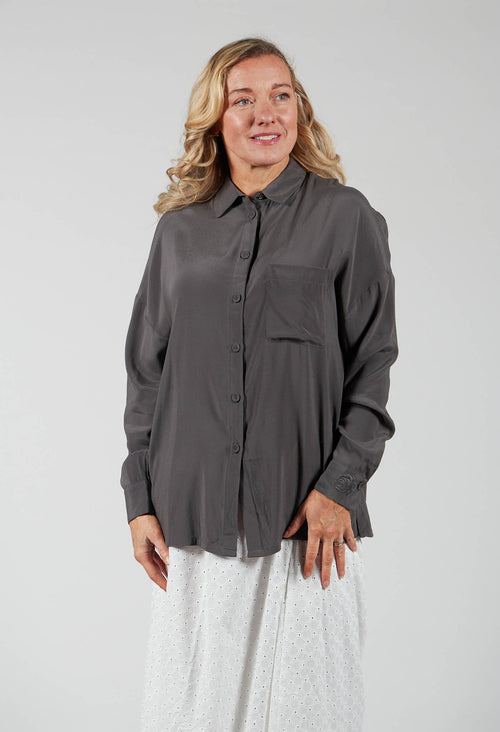 Silk Blouse in Antracite