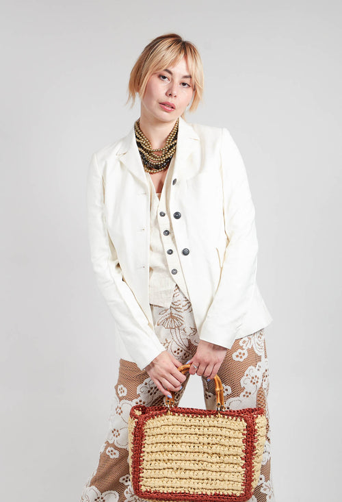 Tailored Blazer in Prehnite Milk